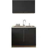 Respekta Merle Komplettspüle Edelstahlspüle 100 cm Schwarz