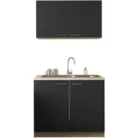 Respekta Merle Komplettspüle Edelstahlspüle 100 cm Schwarz