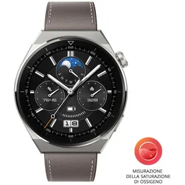 Huawei Watch GT 3 Pro  46 mm titangrau Lederarmband grau