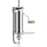 Costway 3L Wurstfüller manuell, Wurstmaschine aus Edelstahl, Wurstfüllmaschine - 4 Fuellrohre,
