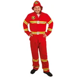 P'tit Clown re21099 – Kostüm für Erwachsene, Feuerwehrmann, Rot, Größe L/XL
