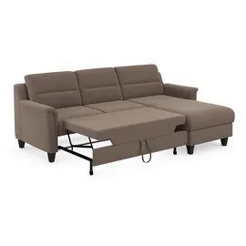 sit&more Ecksofa SIT & MORE "Farö L-Form", grau (taupe), B:234cm H:90cm T:168cm, Sofas, Ecksofa, inklusive Federkern, wahlweise mit Bettfunktion und Bettkasten