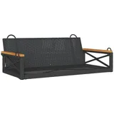 vidaXL Hängebank Schwarz 109x62x40 cm Poly Rattan