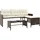 vidaXL Gartensofa in L-Form Loungesofa braun