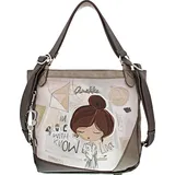 Anekke Sophia Schultertasche Polyurethan Braun/Weiß/Bronze/Mehrfarbig
