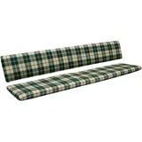 FRG Auflagenset BOSTON, 2-teilig, für 4-sitzer Gartenbank grün