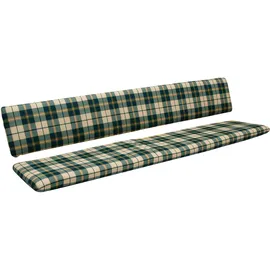 FRG Auflagenset BOSTON, 2-teilig, für 4-sitzer Gartenbank grün