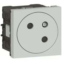 Legrand 077197L Mosaic Link Steckdose 45° F/B Standard, erhöhter Berührungsschutz Farbe: Grau 1