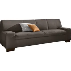 2-Sitzer DOMO COLLECTION "Norma, zeitlos, kubisch und elegant, komfortabel, flache Armlehnen", braun, B:192cm H:74cm T:85cm, Sofas