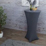Mendler Stehtischhusse HWC-J30, Tischhusse Husse Bezug Überzug, Stretch Ø 60cm - anthrazit-grau
