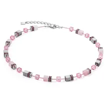 Coeur De Lion 4017/10-1900 Damen-Halskette GeoCUBE Iconic Precious Rosa