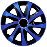 NRM Radzierblenden Drift Extra, blau/schwarz 14 Zoll 4er Set