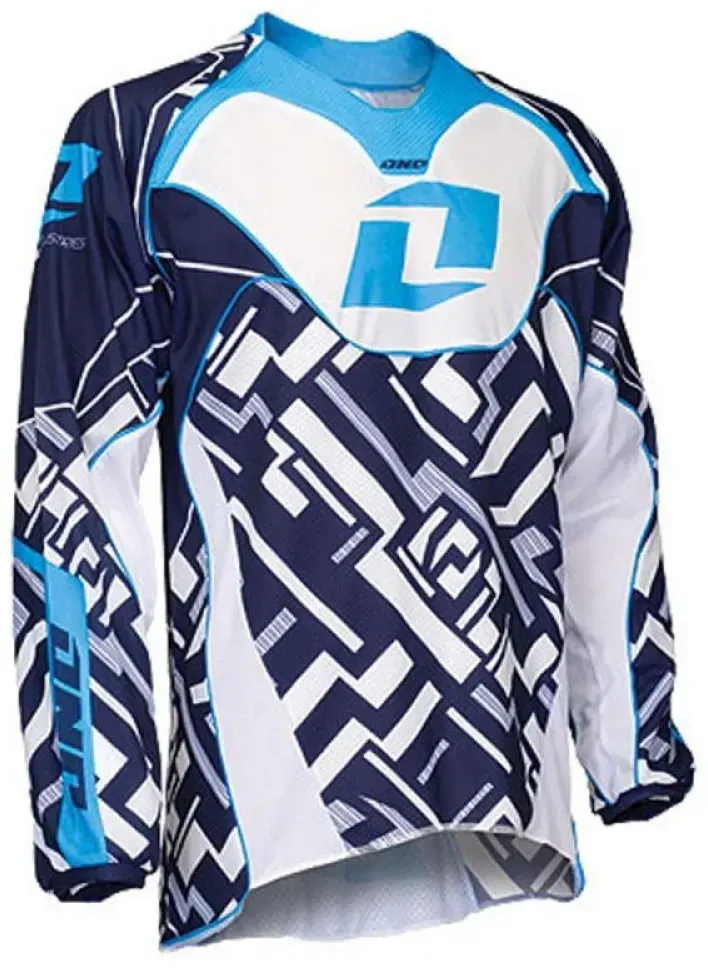 One Industries Defcon Robotek Langarm-trikot - Blue / White - 2XL