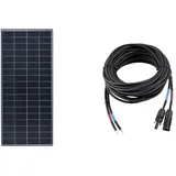 Enjoy Solar PERC Mono 200W 12V Solarpanel Solarmodul Photovoltaikmodul & 4mm2 Profi-Verbindungskabel Solarmodul zu Solarladeregler Anschlusskabel 8m