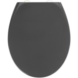 WENKO WC-Sitz »Samos«, Duroplast, oval,  mit Softclose-Funktion - grau