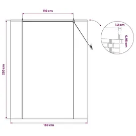 vidaXL Bambusrollo 160 x 220 cm Braun