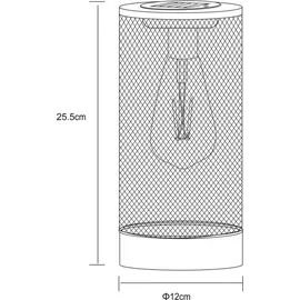 GLOBO Solarleuchte Holz 25,5 cm Natur