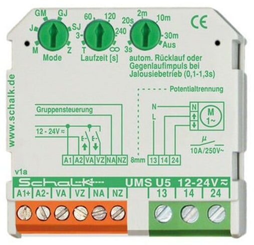 Schalk AUF/ZU-Jalousie-Steuerung UMS U5 (12-24V UC) 2S 10A/230V