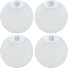 ideoon lights ideoon 4er Set LED Schrankleuchte mit Bewegungssensor – Wiederaufladbares Nachtlicht, Magnetisch & Kabellos – Ideal als Treppenlicht & für Kleiderschrank