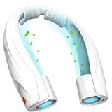 Smilfree Nackenventilator Ventilator Hals Tragbare Persönlicher: 6000 mAh Halsventilatoren Aufladbar Nacken Ventilator Halsventilator leise für Camping, Reisen, Büro (Weiß)