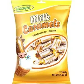 Woogie Karamellbonbons Milk Caramels, Weichkaramell, 83 Stück, 1000g
