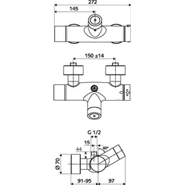 Schell 016040699 AP-Duscharmatur VITUS VD-C-T/o