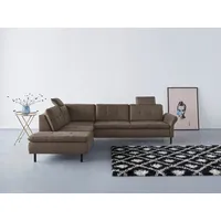 Home affaire Ecksofa Birkholm L-Form, Armlehnverstellung, auch in Easy Clean Bezug - mit Wasser zu reinigen grün