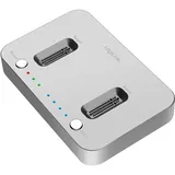 Logilink QP0033 -, USB 3.2 (Gen 2) Dockingstation 2-Port für M.2 NVMe SSD, mit Offline-Clone, USB3.2
