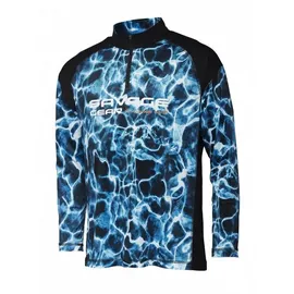 Savage Gear Marine Uv Langarm-t-shirt - Sea Blue - M