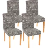 Mendler Esszimmerstuhl Littau Textil grau 4er Set