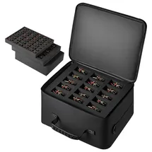 Vevor Miniatur Aufbewahrungstasche für Warhammer 40k Modelle im Maßstab 500-750, Transporttasche mit verstellbarem Schultergurt, 3 Schaumstoffschichten für großes Stauvolumen (Minis nicht enthalten)