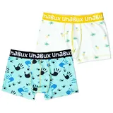 Unabux Boxershorts FIVE FINGERS blau / weiß XXL 2er Pack