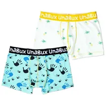Unabux Boxershorts FIVE FINGERS blau / weiß XXL 2er Pack