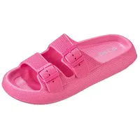 Beco Pantoletten Damen – Airkiss-Leisure Badeschuhe Damen, ultraleichte Badeschlappen für Damen mit innovativer Luftpolstersohle – in Pink, Größe 41 - 41 EU