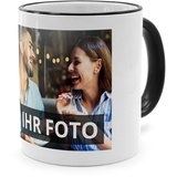 printplanet® - Tasse mit Foto Bedrucken Lassen - Fototasse Personalisieren - Kaffeebecher zum selbst gestalten - 325 ml - Farbe Schwarz