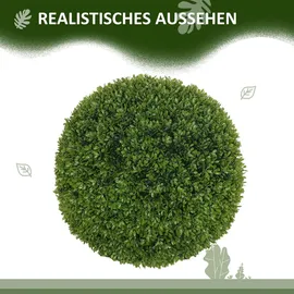pzcc Set mit 2 Künstlichen Buchsbaumkugeln Ø40 cm, Lila