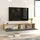 [en.casa] Lapinlahti TV-Lowboard 180 x 29,5 x 31,5 cm Anthrazit/Eiche Holz