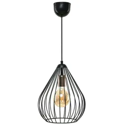 Deckenlampe in Schwarzer Farbe 16x16x65cm WellHome Bled