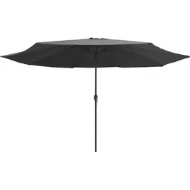 vidaXL Sonnenschirm mit Metall-Mast Ø 400 cm anthrazit