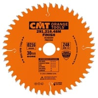 CMT Orange Tools Kreissägeblatt HW 216 x 2,8 / 1,8 x 30 Z=48 15° ATB - 291.216.48M - für Längs- und Querschnitte