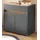 furn.design Waschbeckenunterschrank Center (Badschrank in grau mit Wotan Eiche, 60 x 62 cm) Melaminbeschichtung, mit Griffmulden grau