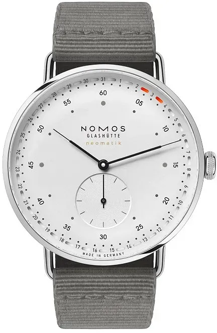 Nomos Glashütte Herrenuhr Metro neomatik 41 Update 1165 - silber