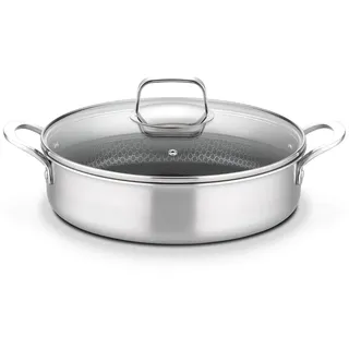 GSW Servierpfanne Inoxxa Black, mit Glasdeckel