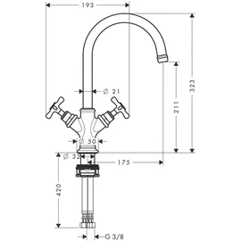 Axor Montreux 210 Zweihandmischer (16506000)