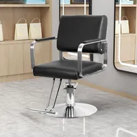 kamulouk Barber Friseurstuhl, Hydraulischer Friseurstuhl, Salon Stuhl für Friseure mit Höhenverstellung, Shampoo-Schönheitssalon-Stuhl-Ausrüstung Schwarz