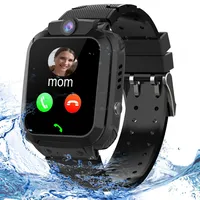 Smartwatch Kinder, Kinder Smartwatch mit GPS und Telefon, Wasserdicht GPS Kinderuhr mit SOS Anruffunktion Handy Voice Chat Spiel Wecker Schulmodus Touchscreen für Mädchen Jungen Student Geschenk