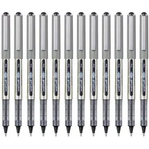 Uni-Ball eye fine UB-157E Tintenroller silber 0,4 mm, Schreibfarbe: schwarz, 12 St.