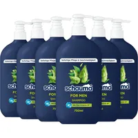 Schauma Shampoo 7 Kräuter (6x 750 ml), Haarshampoo verleiht der Haarstruktur eine leichte Frische, Shampoo für normales bis schnell fettendes Haar, mit Sofort-Pflege-Effekt