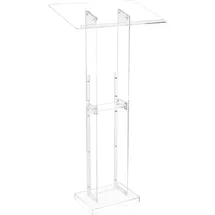 Vevor Podiumständer Rednerpult (1265 mm) aus Acryl, tragbarer Laptop-Schreibtisch mit breiter Lesefläche & Ablagefläche & Buchstopper, bodenstehend, für Klassenzimmer Hochzeiten Konferenzen