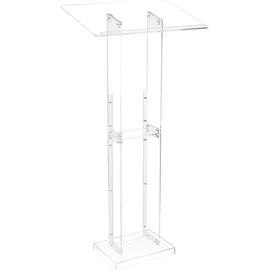 Vevor Podiumständer Rednerpult (1265 mm) aus Acryl, tragbarer Laptop-Schreibtisch mit breiter Lesefläche & Ablagefläche & Buchstopper, bodenstehend, für Klassenzimmer Hochzeiten Konferenzen